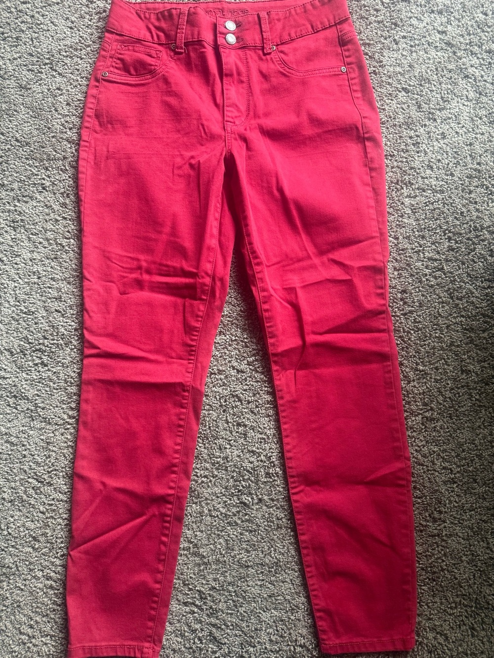Maurices Red Skinny Jeans - Vibrant Slim Fit